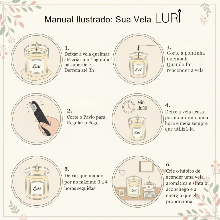 Vela Aromática Lavanda 120g Aroma Intenso Relaxante LURI