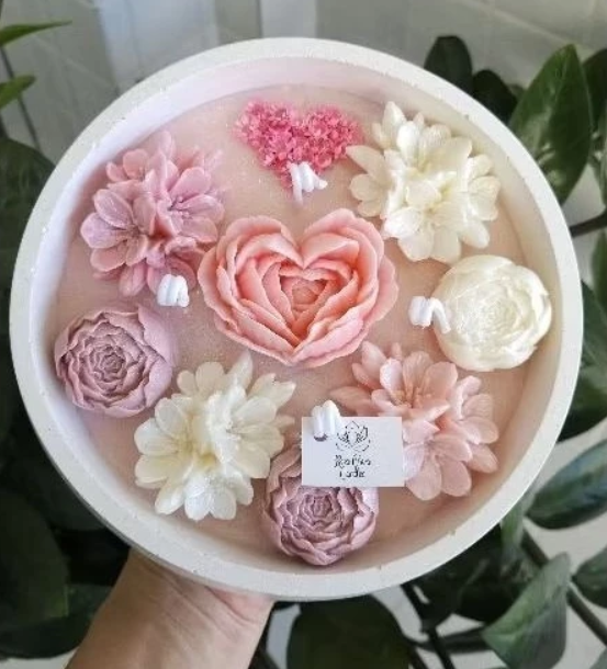 Vela aromática perfumada 550gr pote em cimento