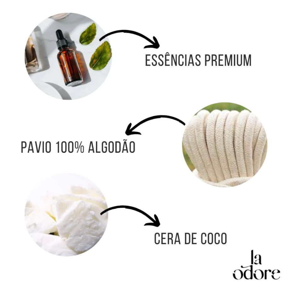 Vela 7 Chakras Aromática c/ Cristal pedra Bruta