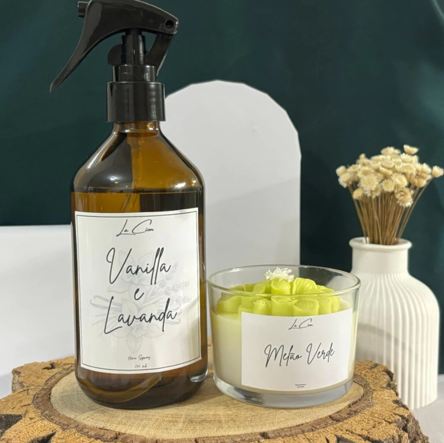 Kit Vela Aromática e Home Spray