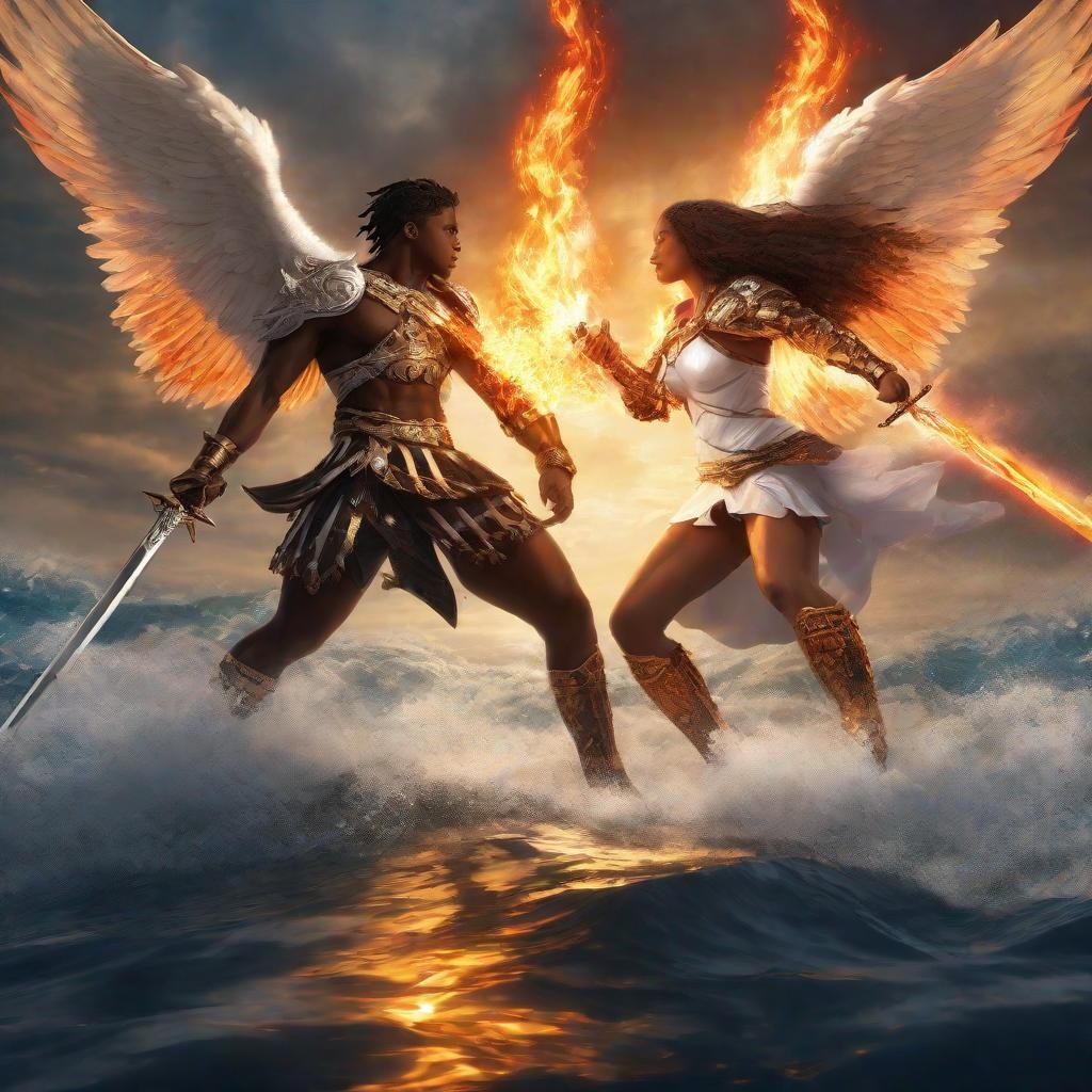 Fantasy Angel Warrior Digital Art