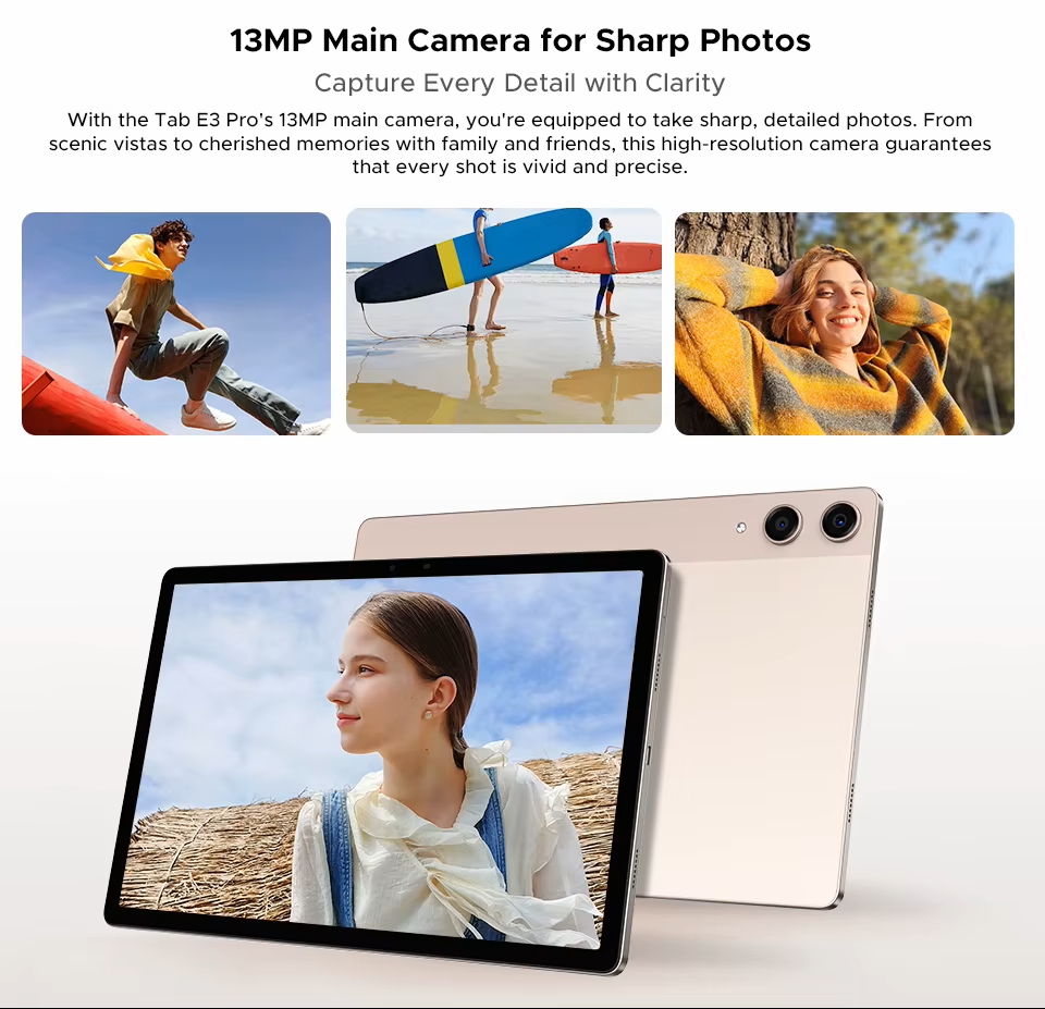 World Premiere DOOGEE Tab E3 Pro Tablet Gemini AI 13'' Screen Android 15 8GB 256GB 7.9mm Ultra-thin 11000mAh Battery Smart Pad