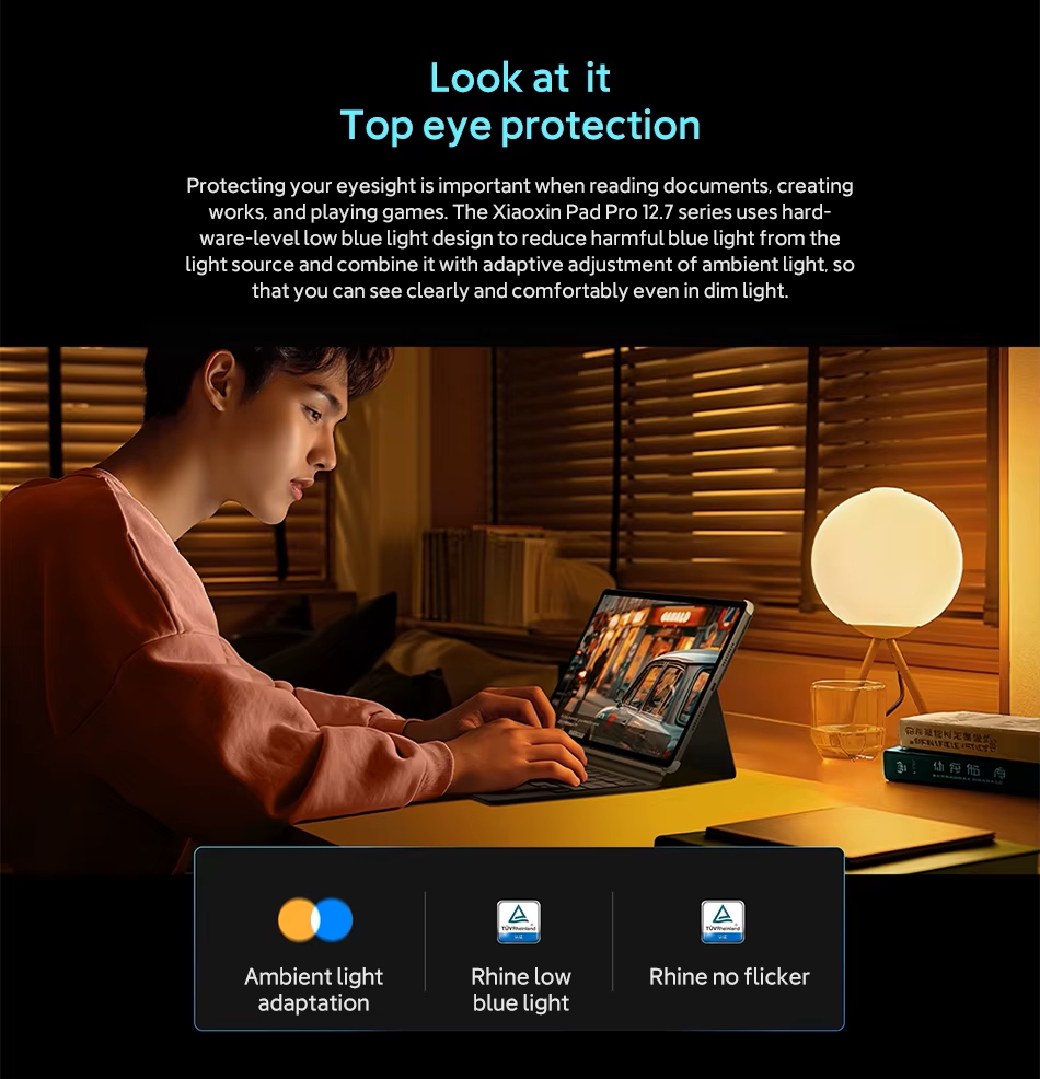  Lenovo Xiaoxin Pad Pro 12.7 2025 Tablet MediaTek Dimensity 8300 2.9k 144Hz LCD Display JBL Speakers 10200mAh 45W Charging ZUI 16