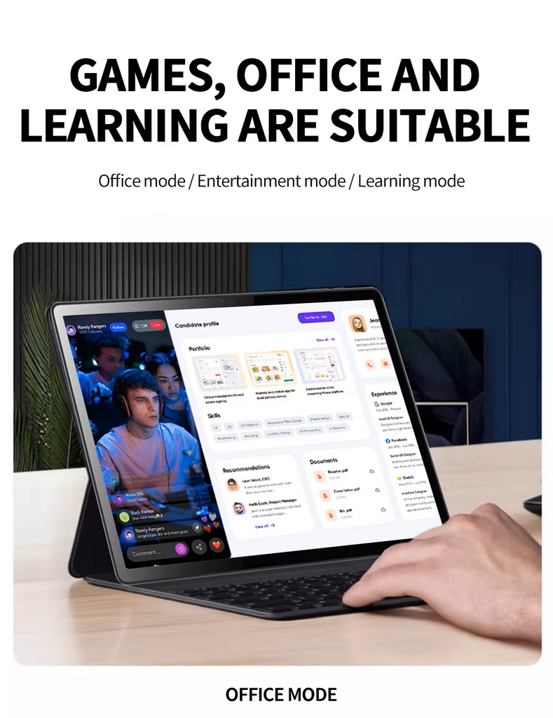 14 Inch Phone Tablet Android 13 20G RAM 1TB ROM 4096x2160 HD Big screens 10 Cores GPS Type-C BT-Keyboard leather case