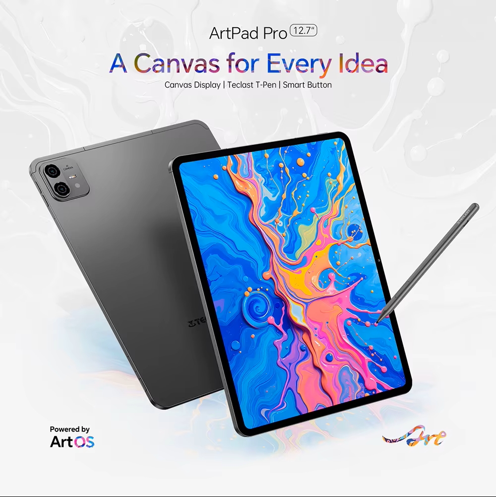 teclast ArtPad Pro 2026 NEW Tablet 12.7inch Android15 8GB RAM 256GB ROM LTE Support Dual SIM Type-C Charging