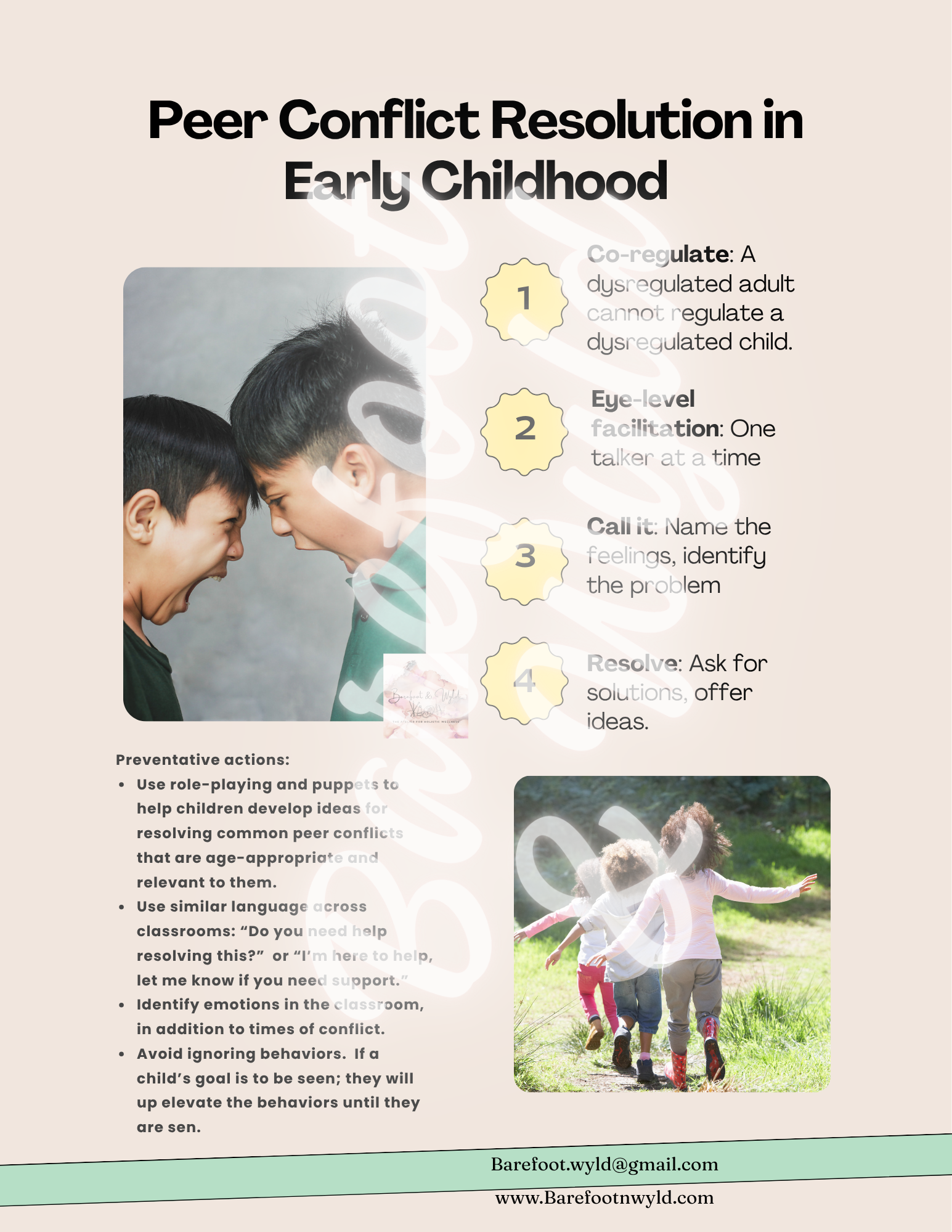 Peer Conflict in ECE Printable 