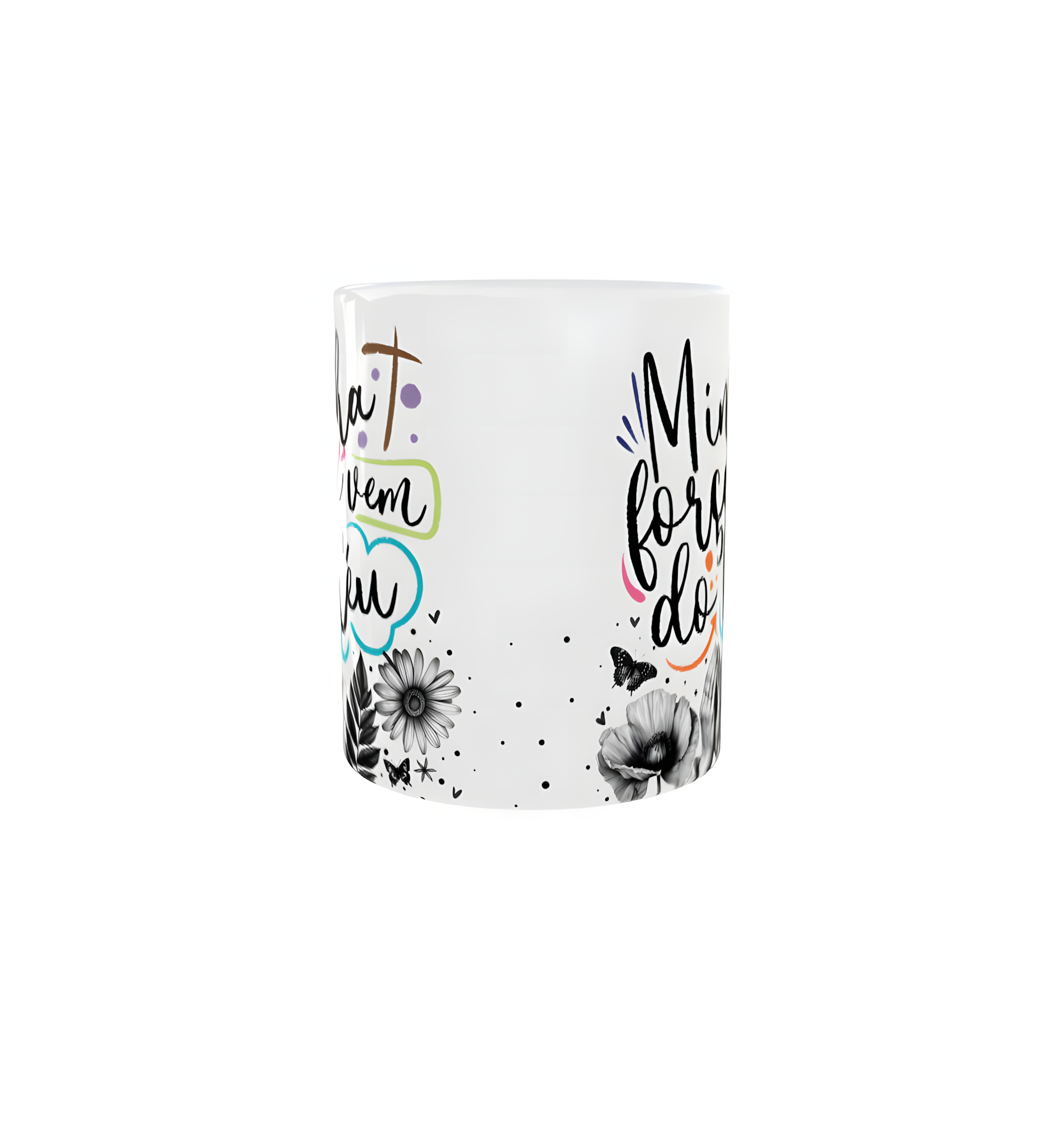 Caneca "Minha força vem do Céu"