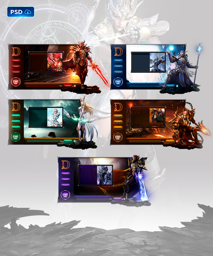 Multi-Design Launcher Pack — Full PSD Source Files