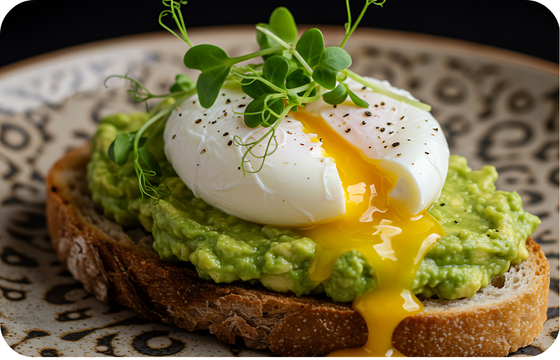 Tostada de Masa Madre con Huevo Poché y Dukkah