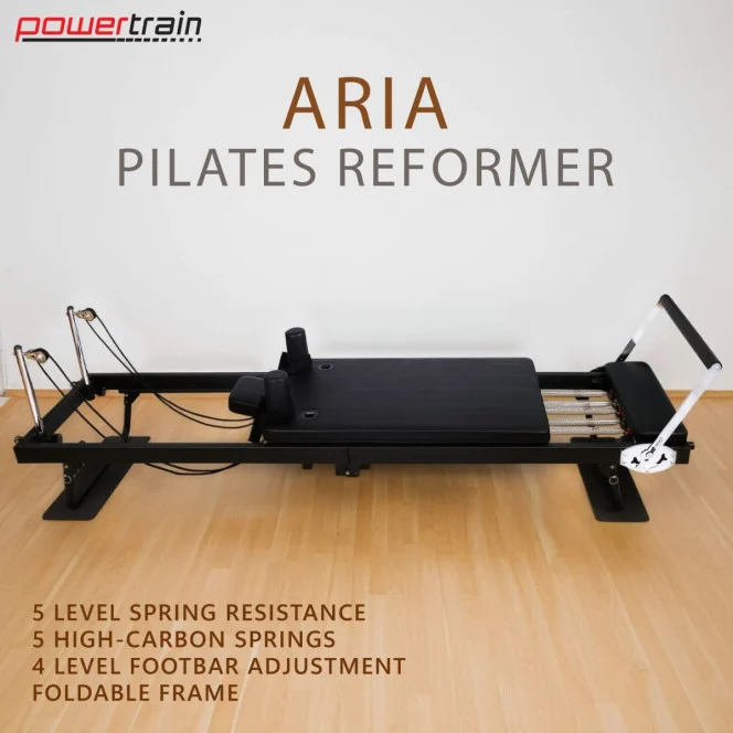 Powertrain Aria Steel Foldable Pilates Board Reformer Multifunctional Core Exercise Set 