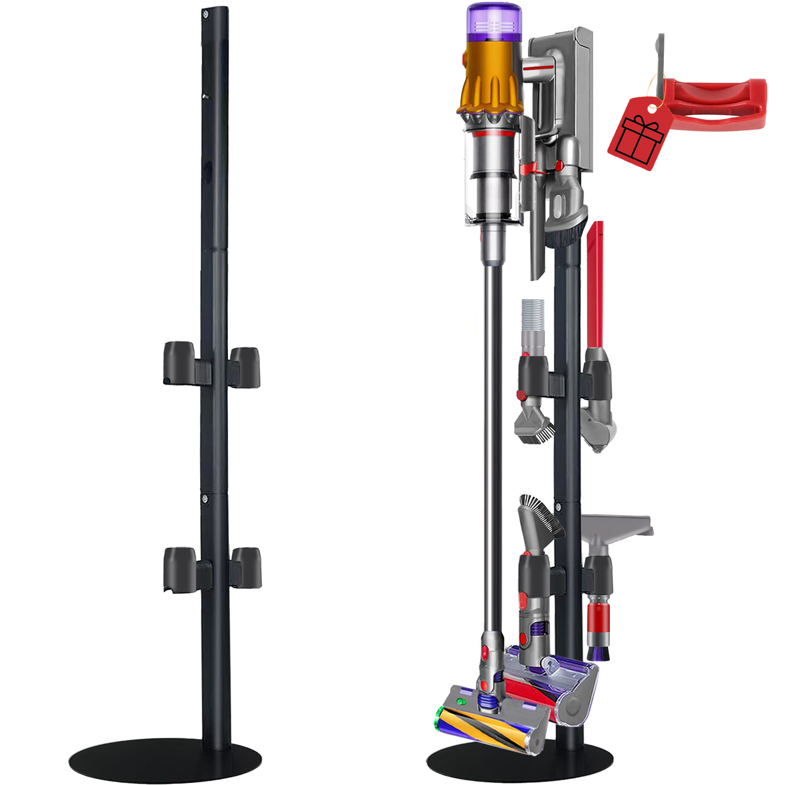 Lasvea Vacuum Stand Compatible with V7 V8 V9 V10 V11 V15 Gen5(Max.11 Accessories),Metal Storage-Bracket-Holder-Stand-Organizer Easy-Access Storage Docking Station