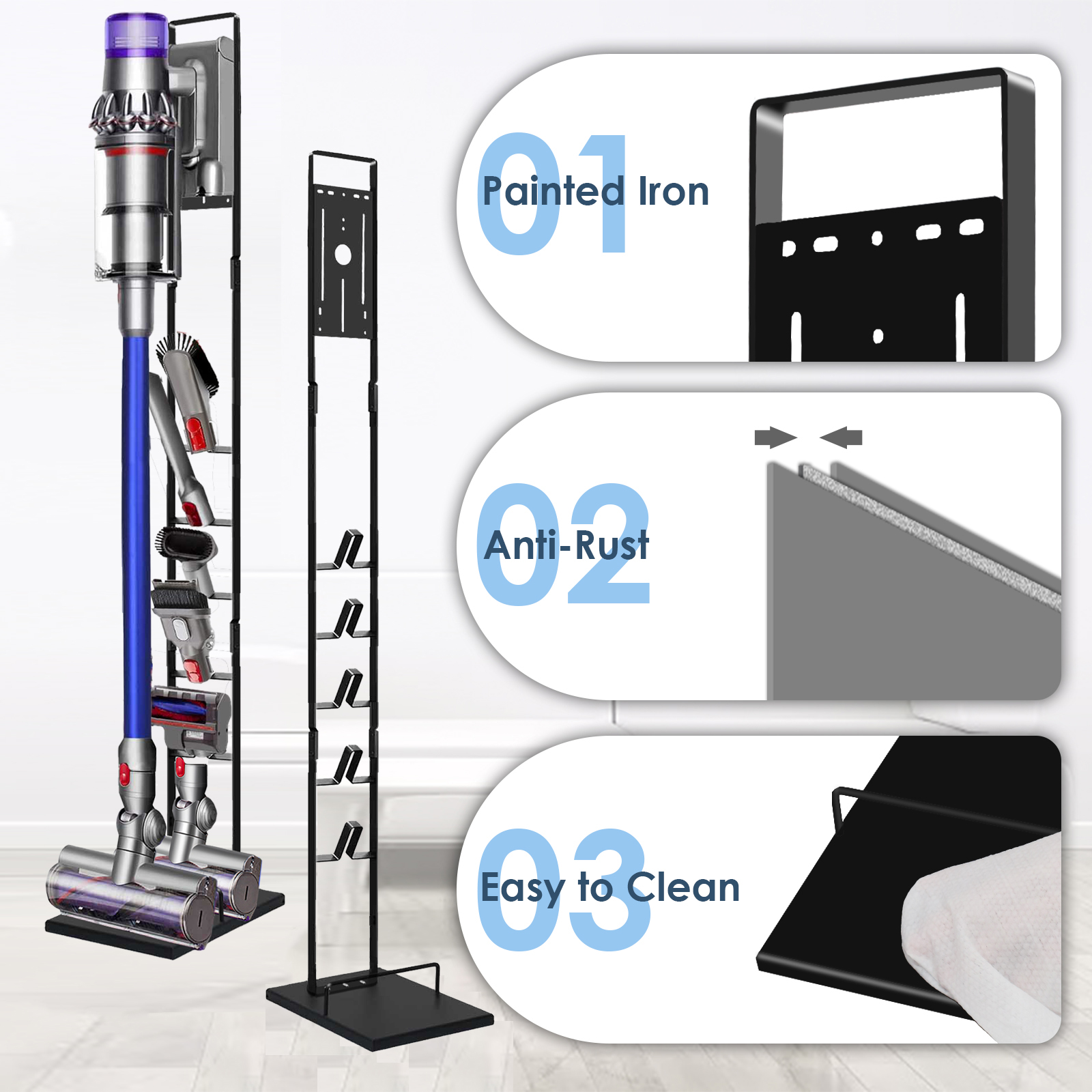 Lasvea Cordless Vacuum Stand Holder for Dyson V6 ,V7 ,V8 ,V9 ,V10, V11,V12,V15