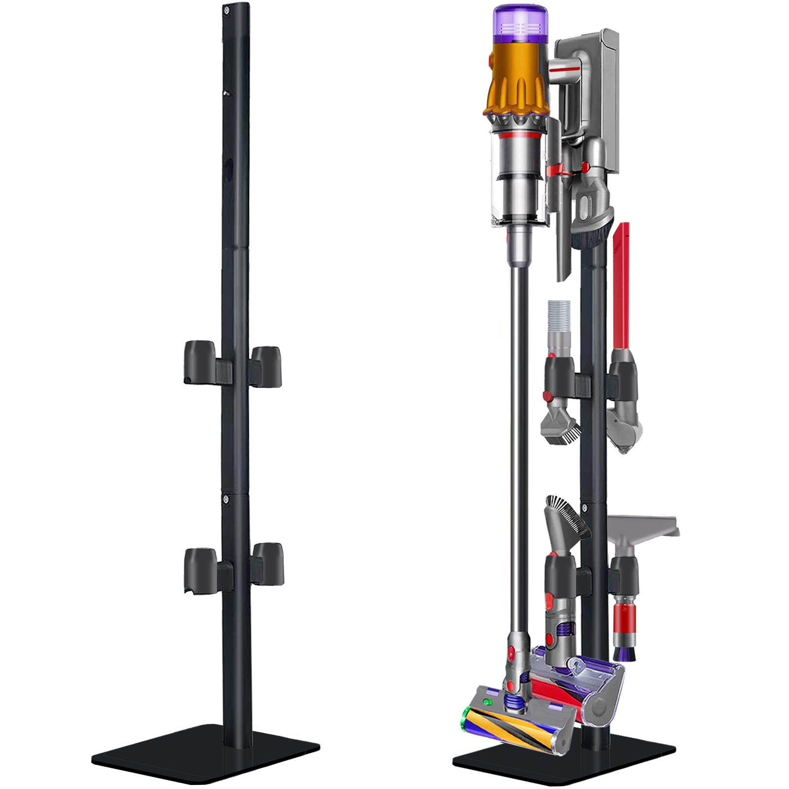 Lasvea Vacuum Stand Compatible with Dyson V7 V8 V9 V10 V11 V15 Gen5(Max.11 Accessories) Square Base