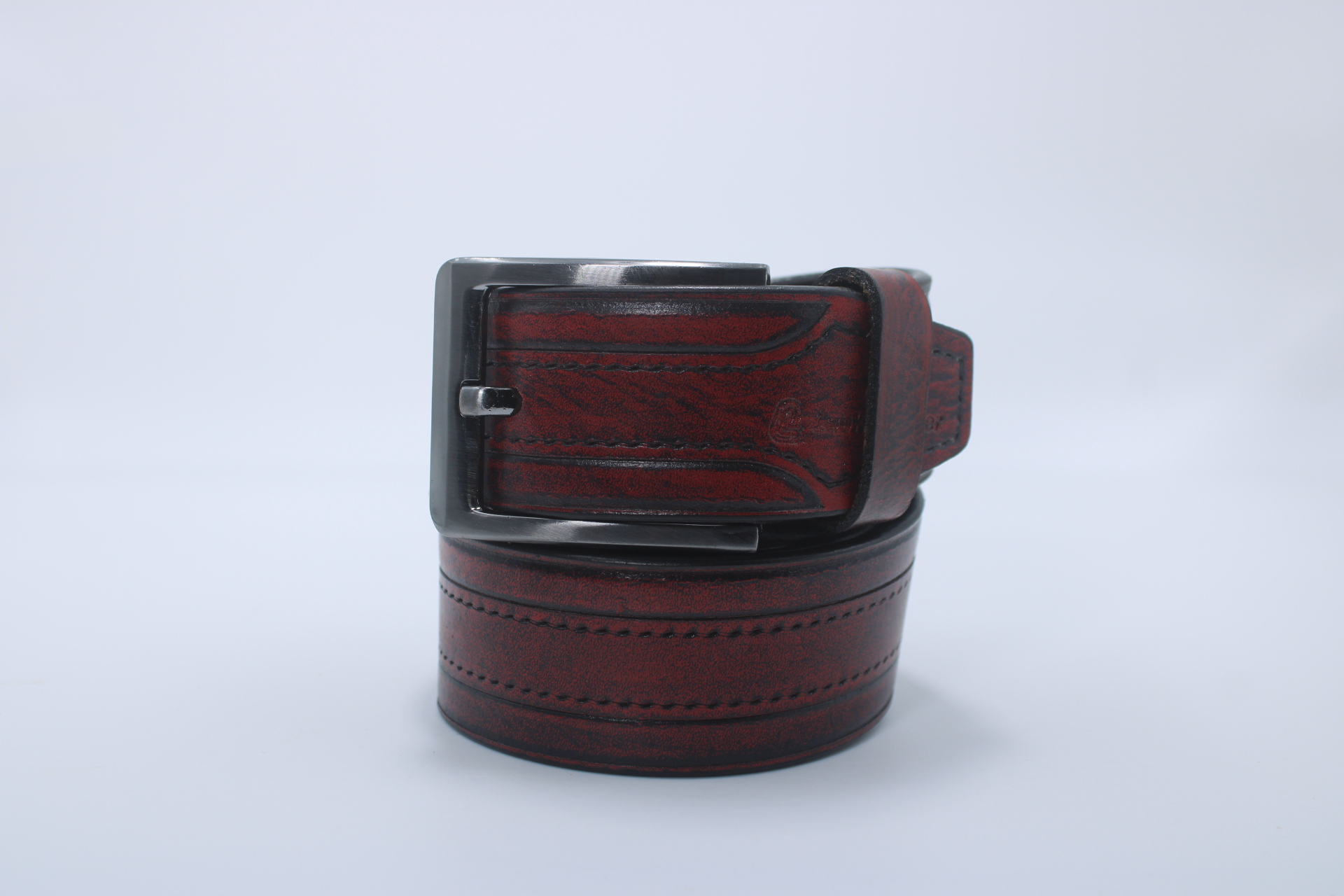 Dark Brown Leather Belt