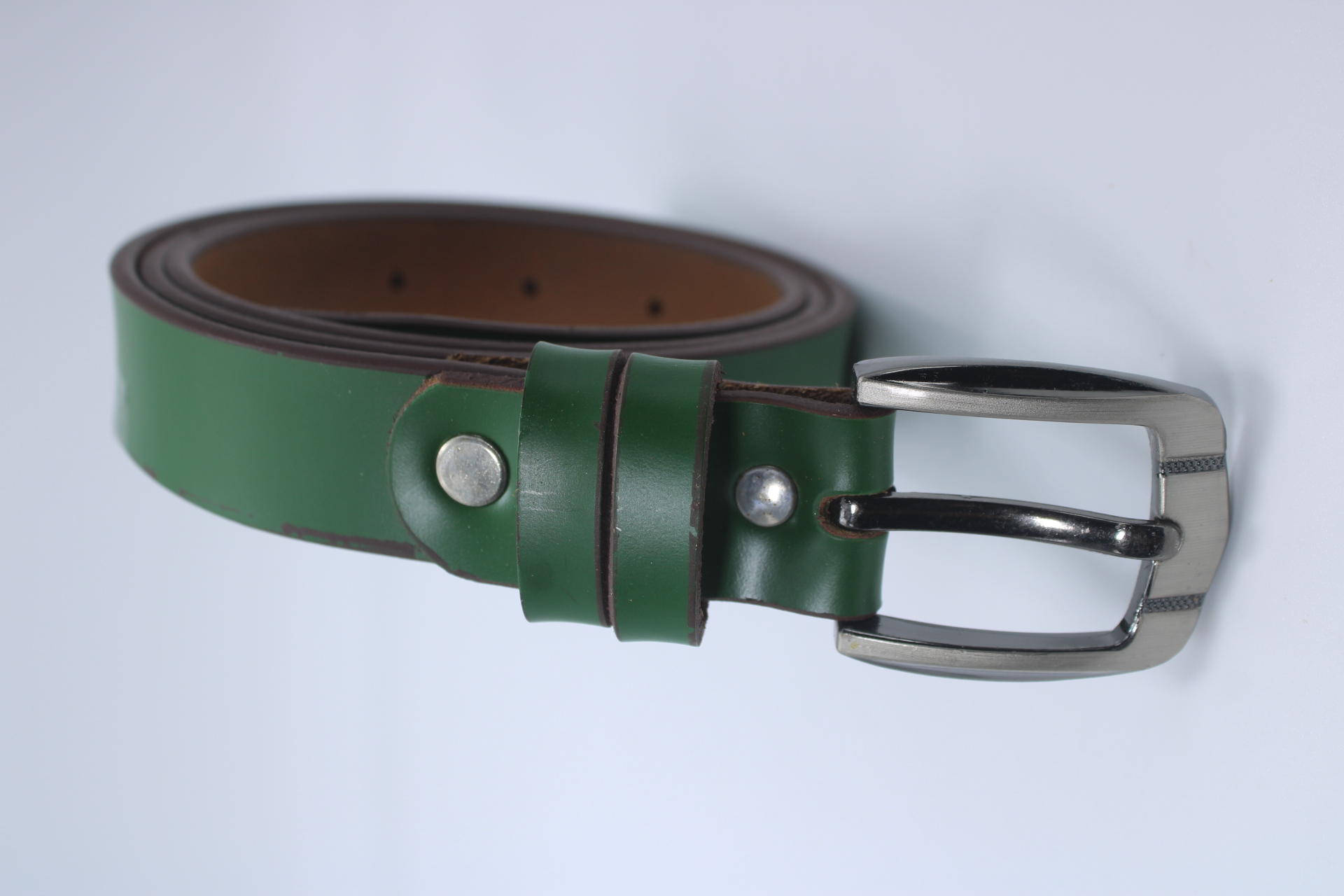 Dark Brown Leather Belt