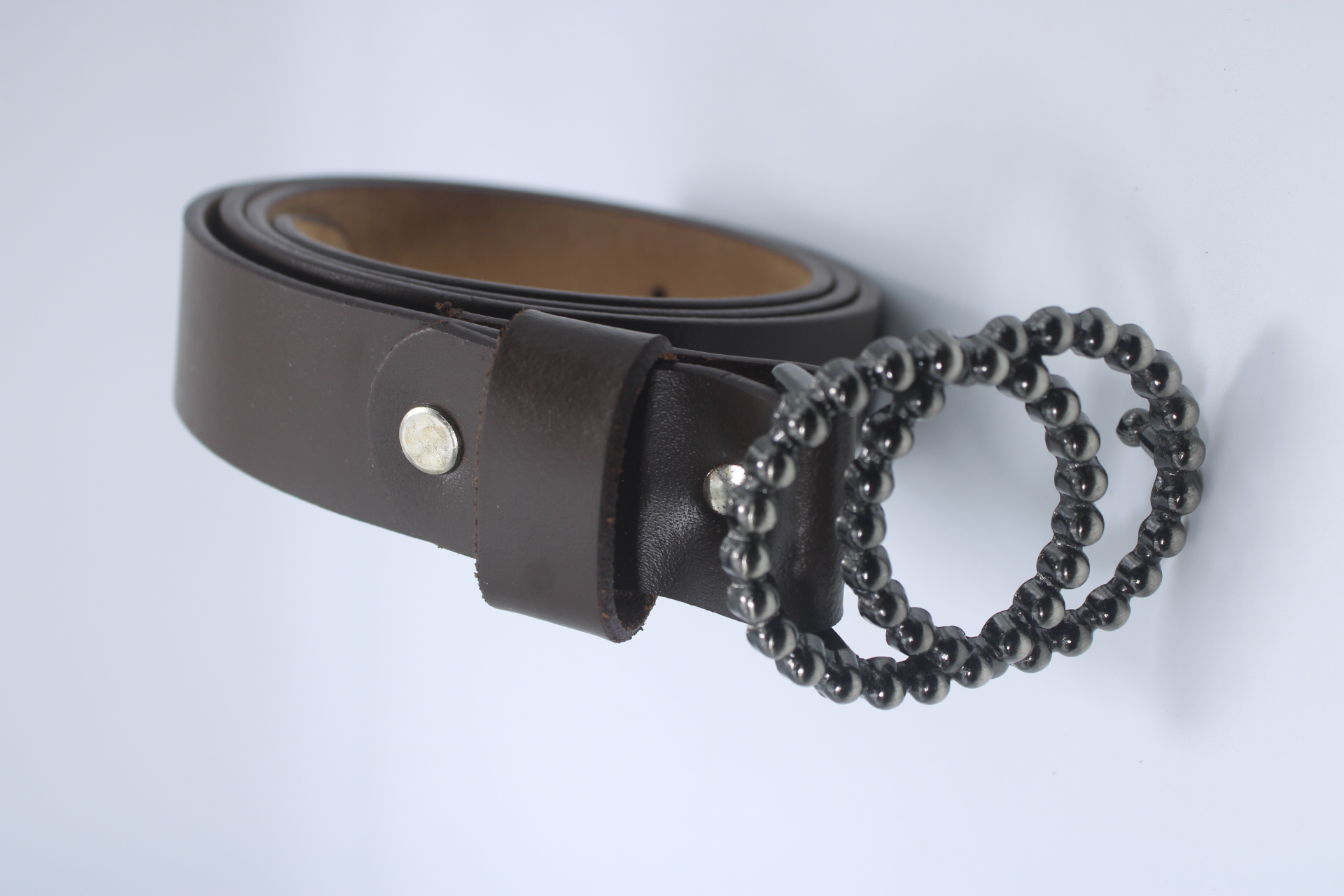 Dark Brown Leather Belt
