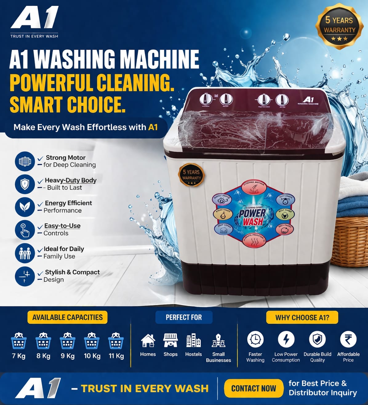 7 Kg Semi Automatic Machine