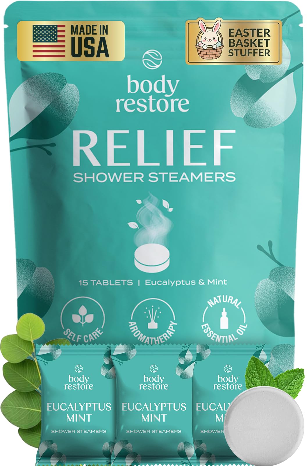 Body Restore Shower Steamers (15-Pack) - Intense Eucalyptus