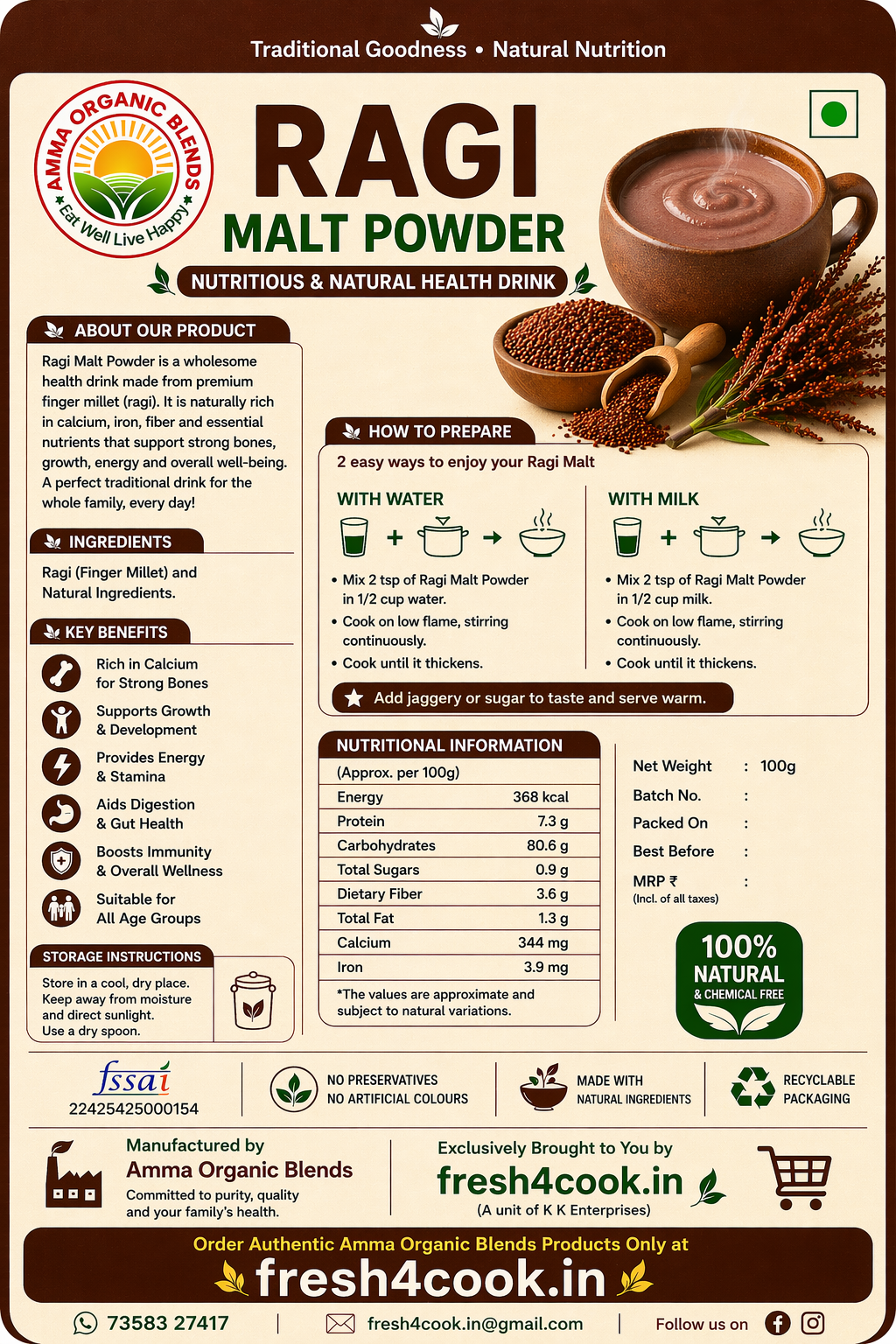 Ragi Malt Powder