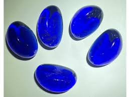 Blue Glass Pebble