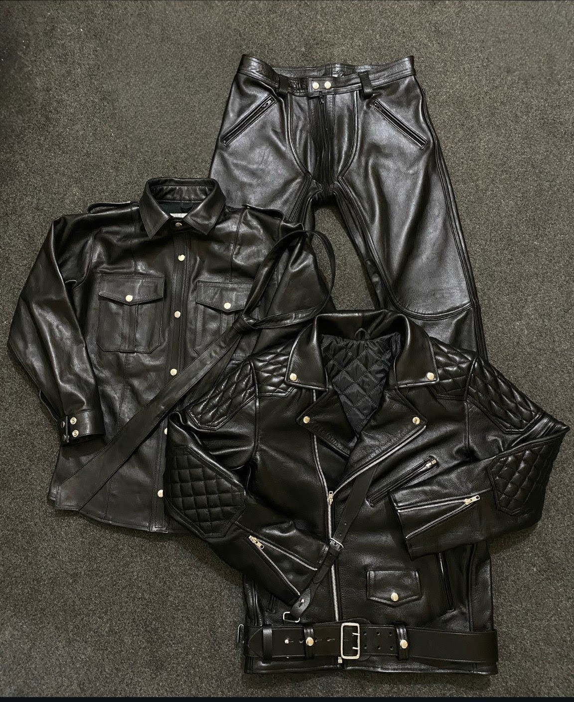 Men's Leather Outfit Set