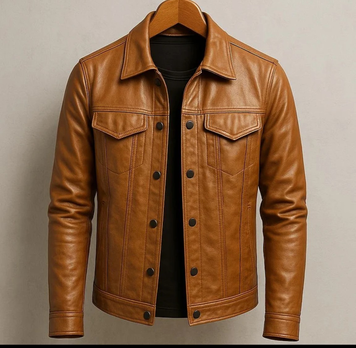 Classic Brown Leather Jacket