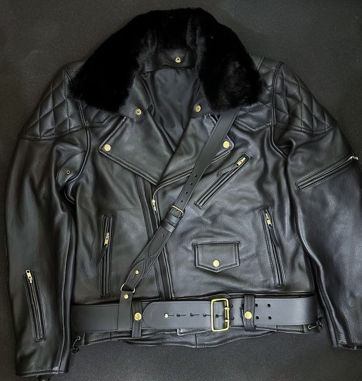 Black Leather Biker Jacket