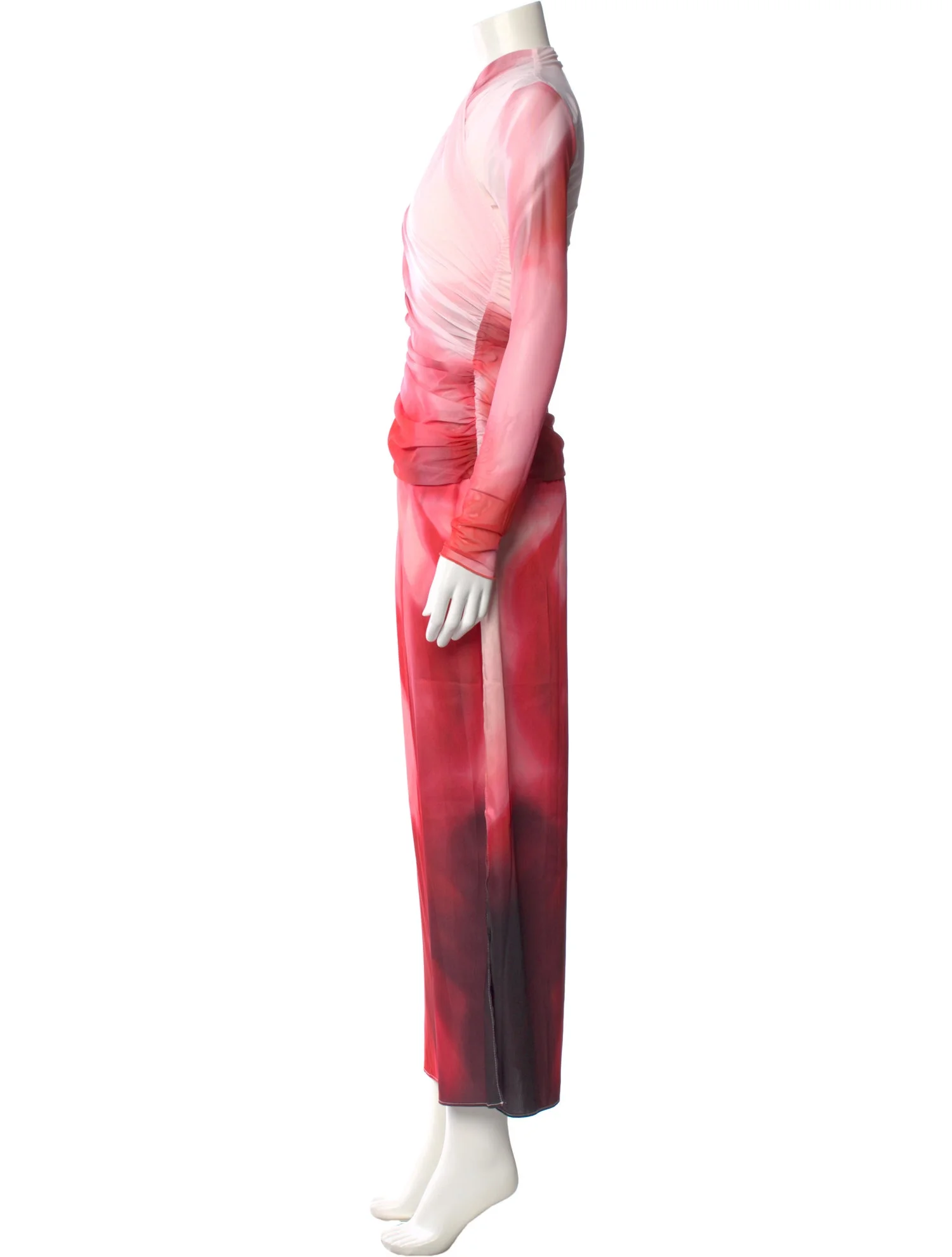 Tie-Dye Print Long Dress w/ Tags  Pink | Size: L