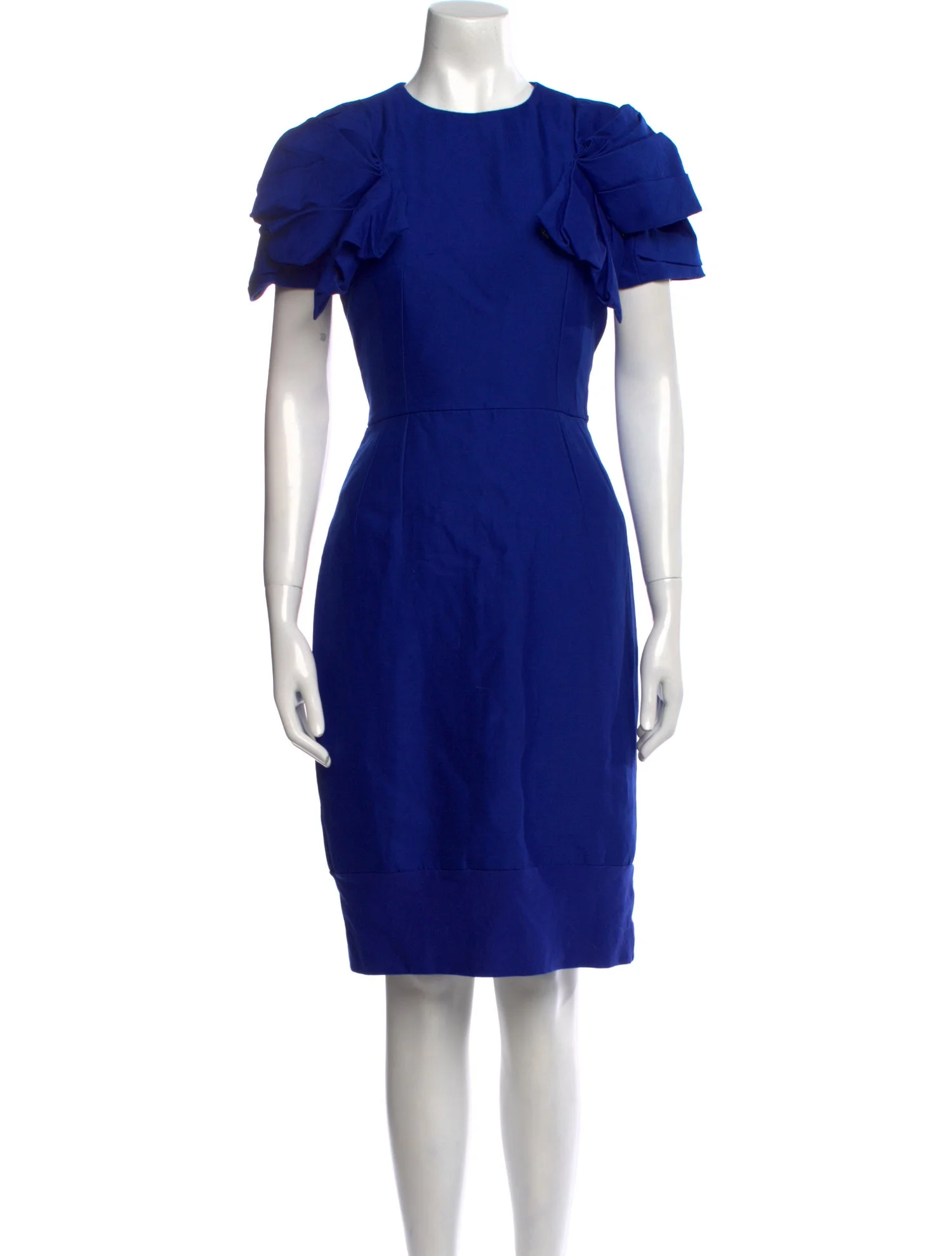 Royal Blue Ruffle Sleeve Dress