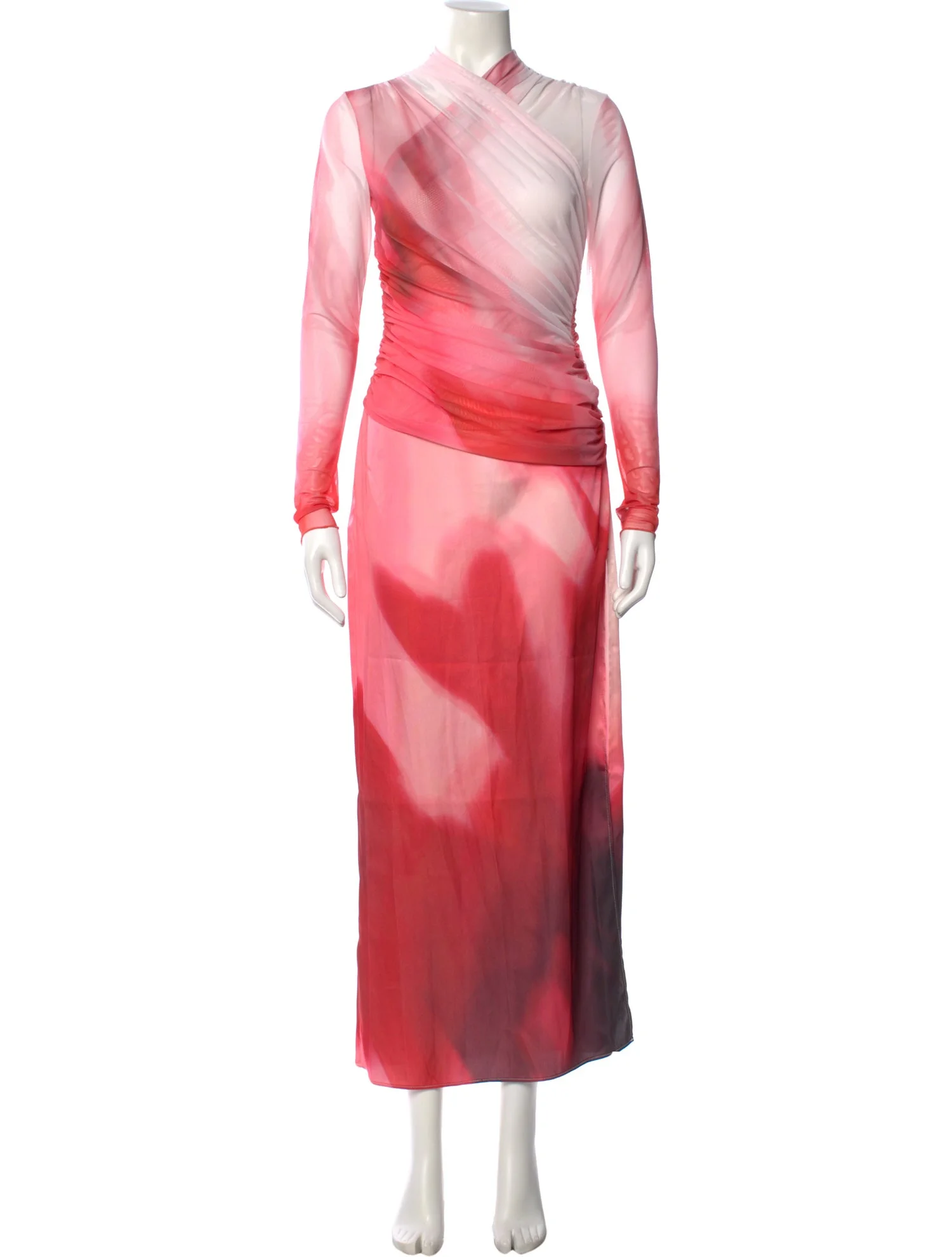 Tie-Dye Print Long Dress w/ Tags  Pink | Size: L