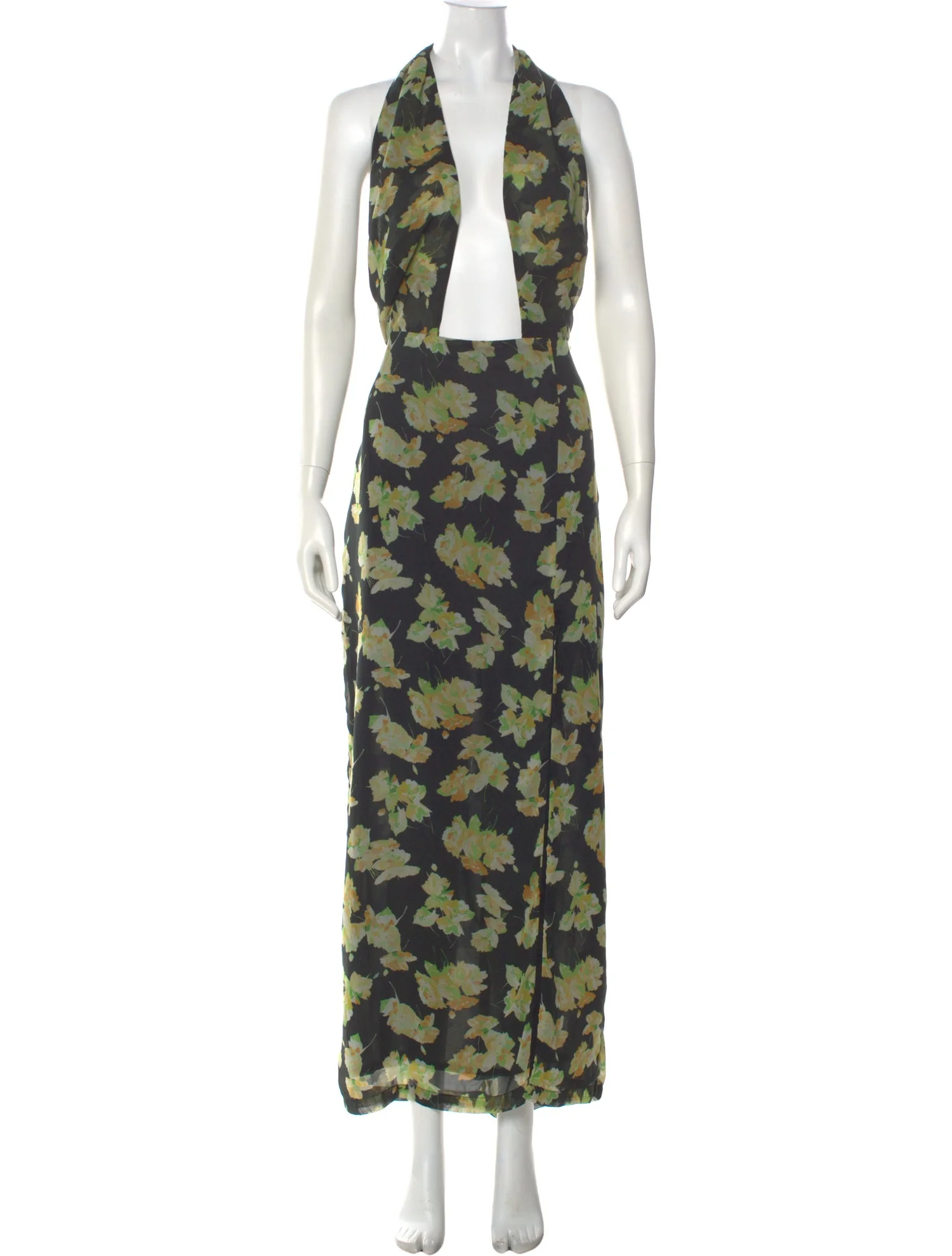 Floral Halter Maxi Dress