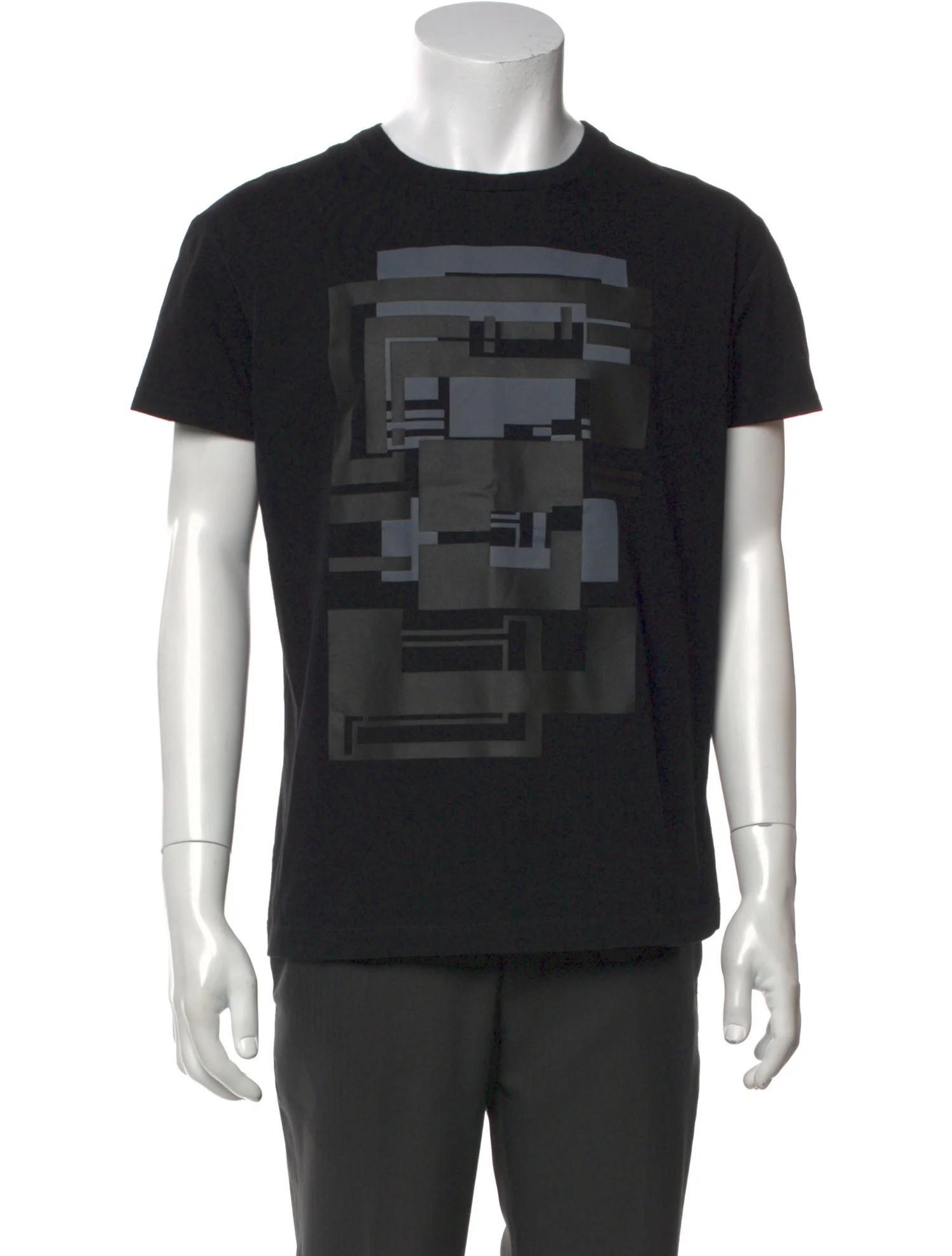 Geometric Print Black T-Shirt