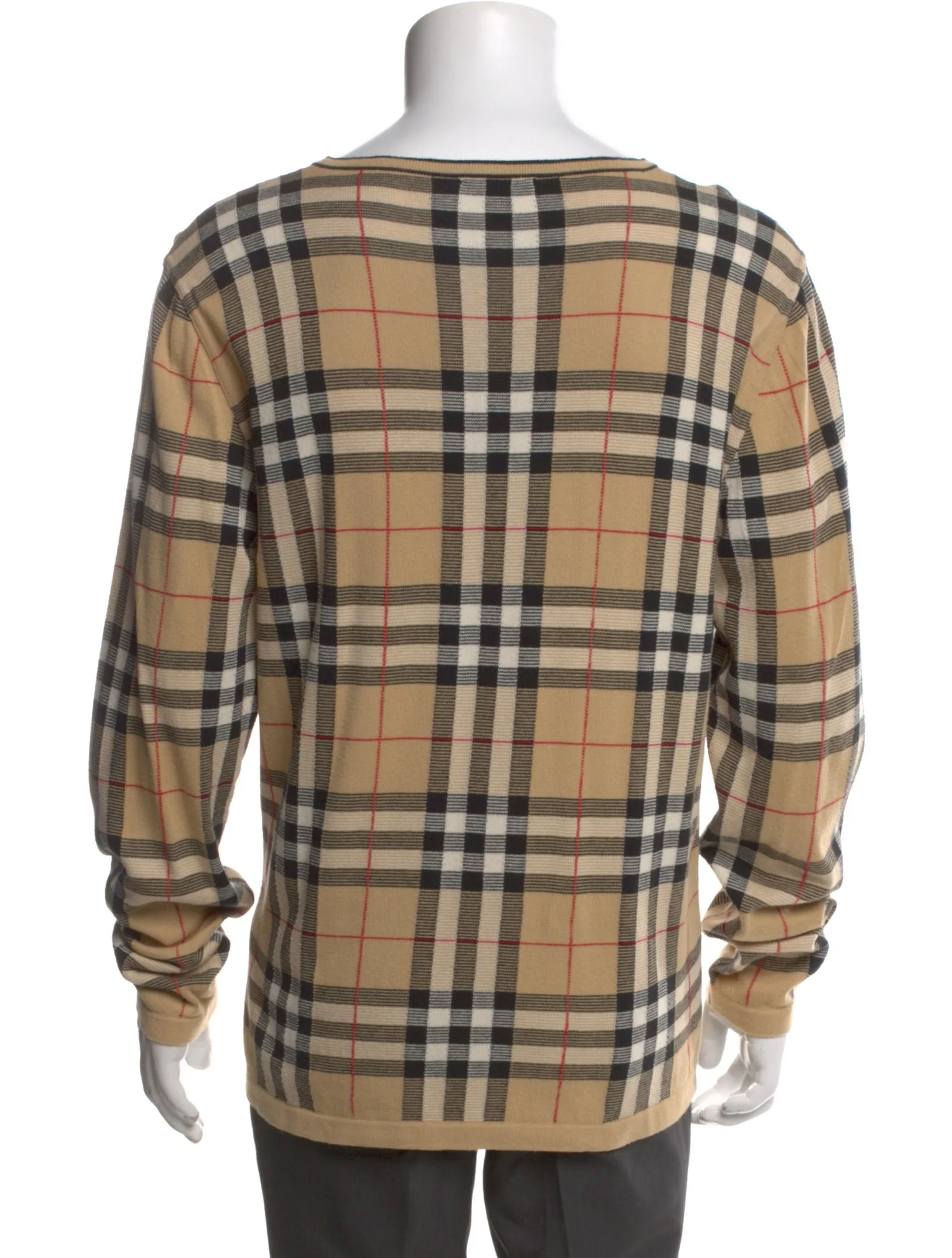 Plaid Designer Knit Sweater