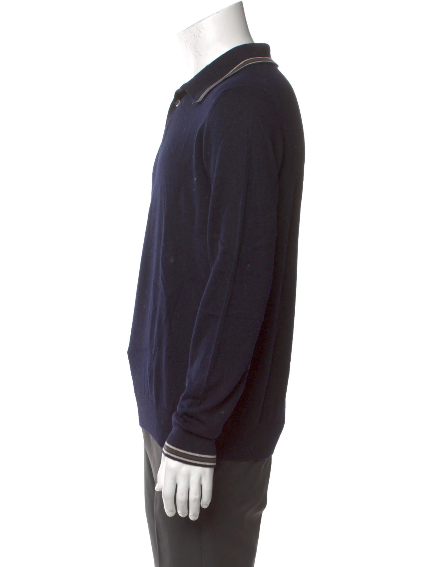 Navy Long Sleeve Polo Shirt