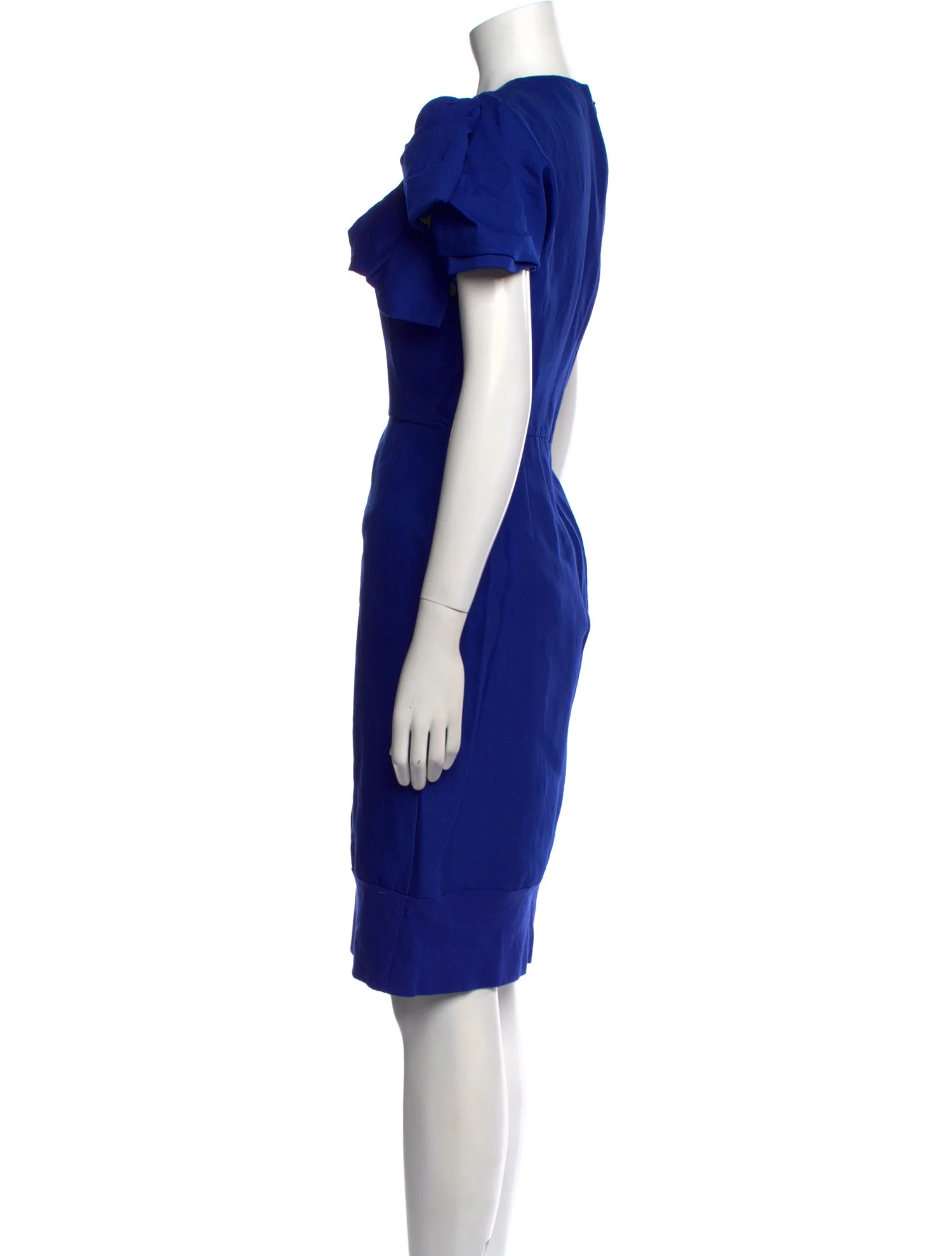 Royal Blue Ruffle Sleeve Dress