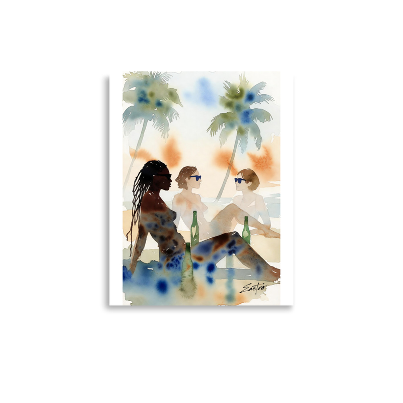 "Three Sisters on the Beach" Poster