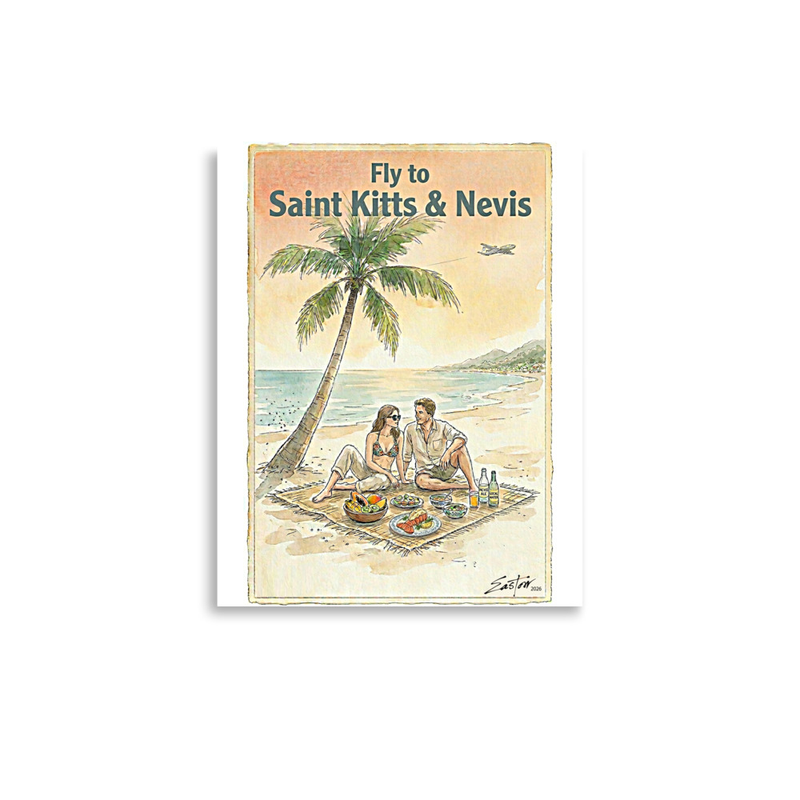 "VINTAGE AIRLINE POSTER 1" Poster