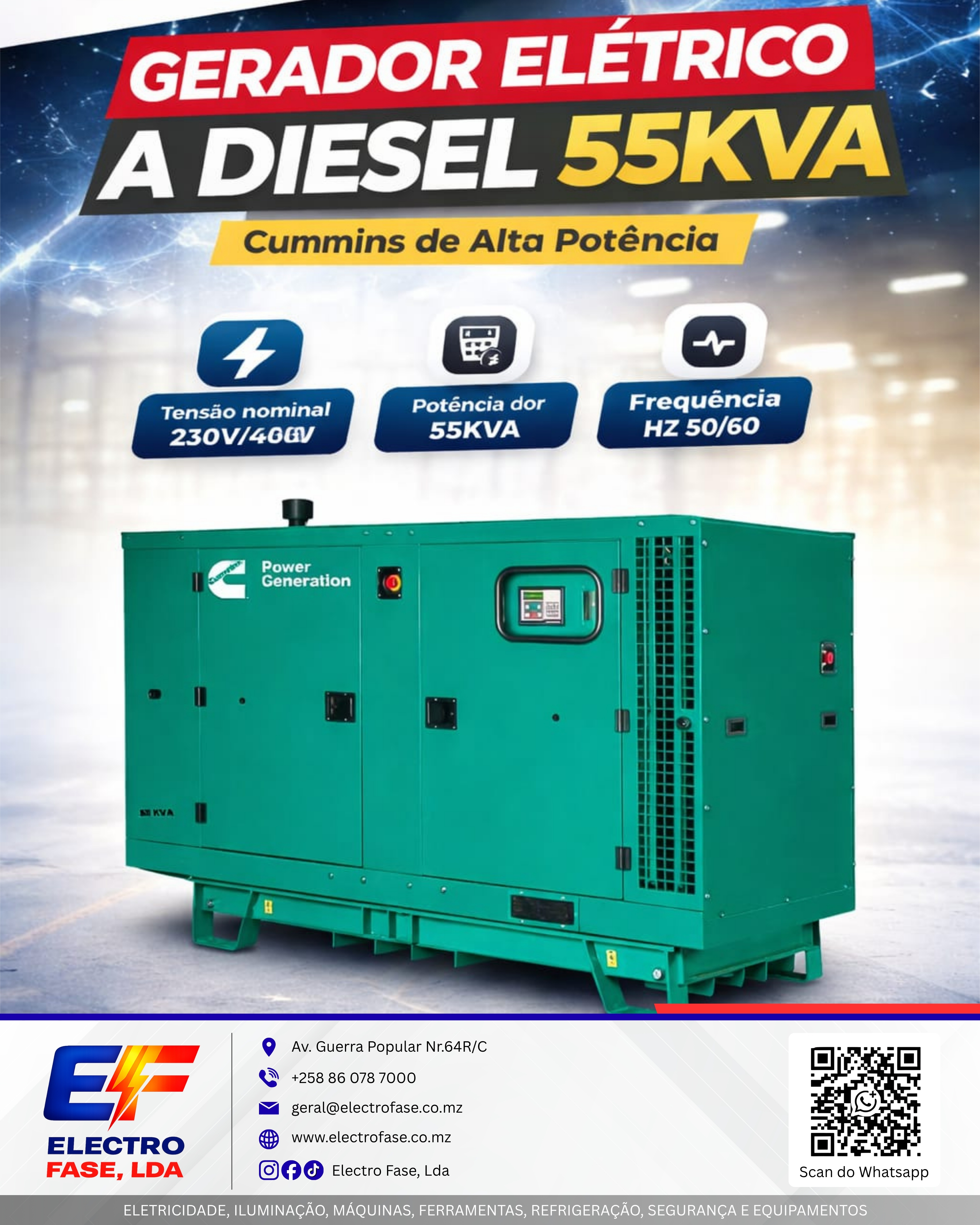 Diesel Electric Generator 55KVA