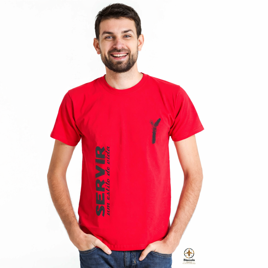 Camiseta Vermelha 'Servir'