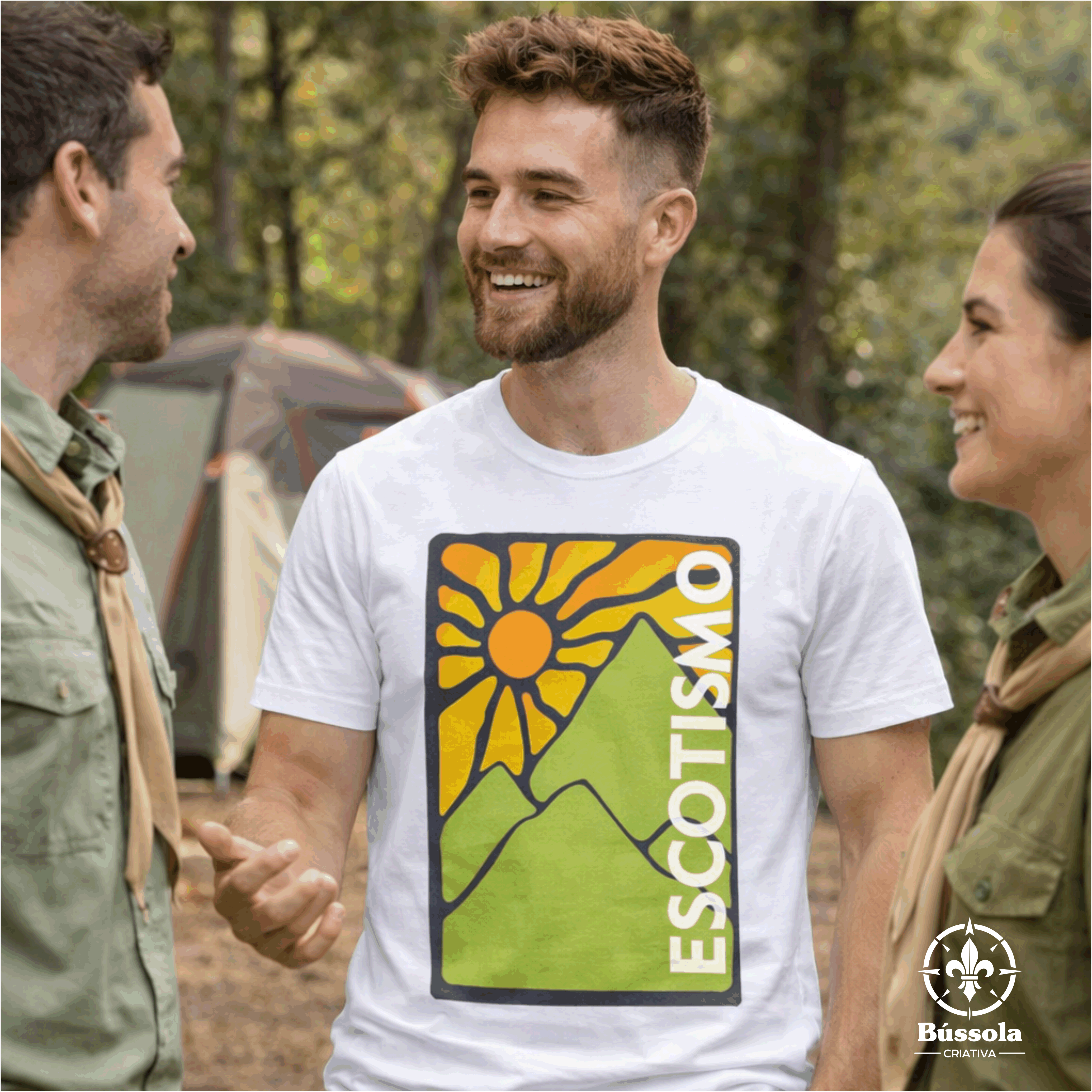 Camiseta Escotismo Montanhas