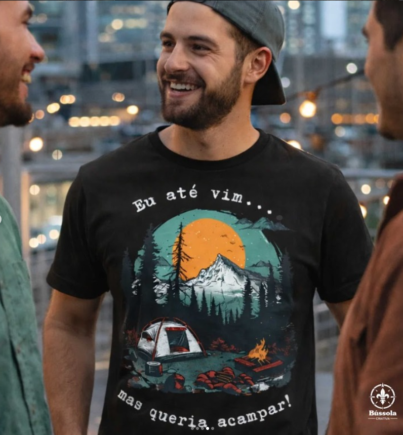 Camiseta Eu Até Vim... Mas Queria Acampar