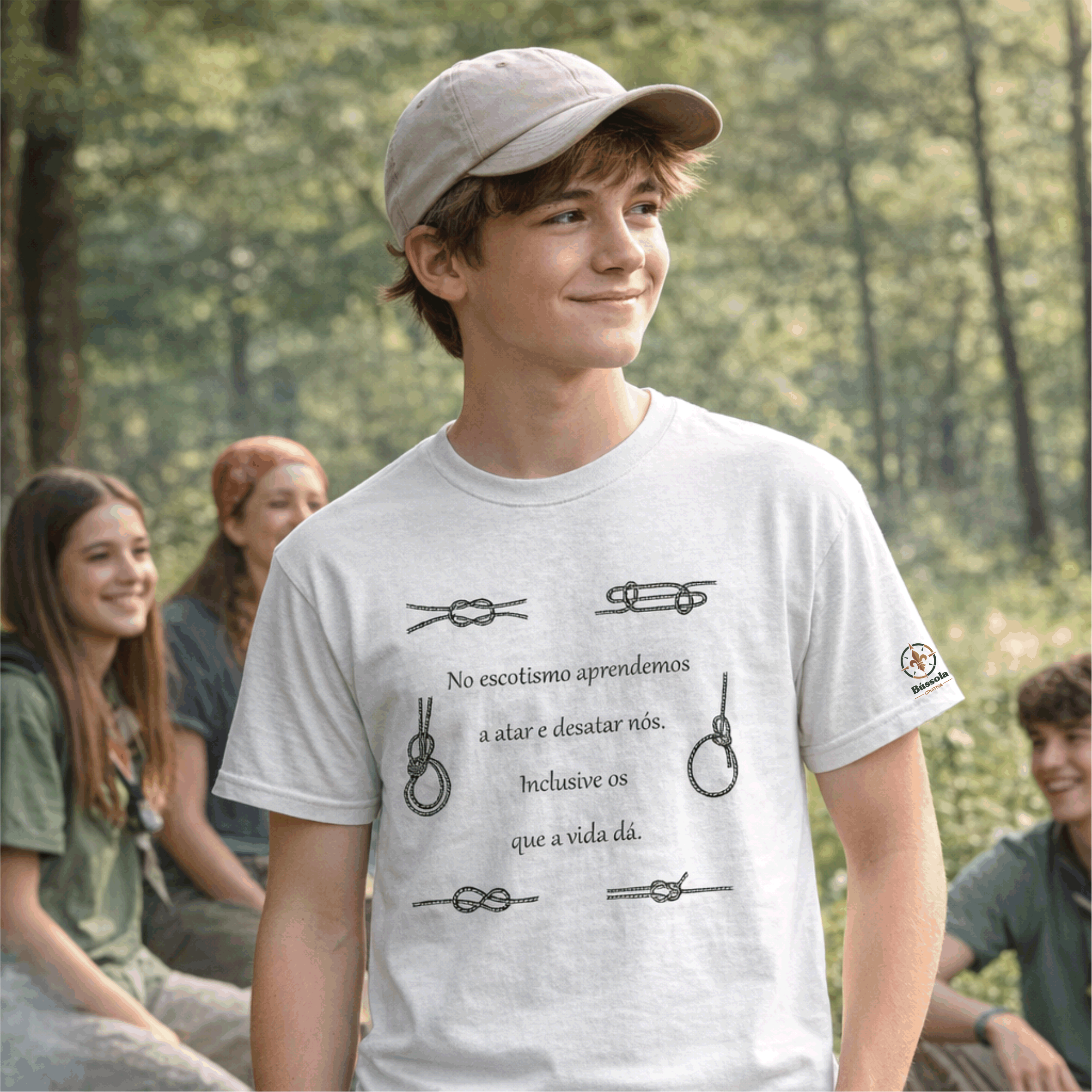 Camiseta Escoteira Nó