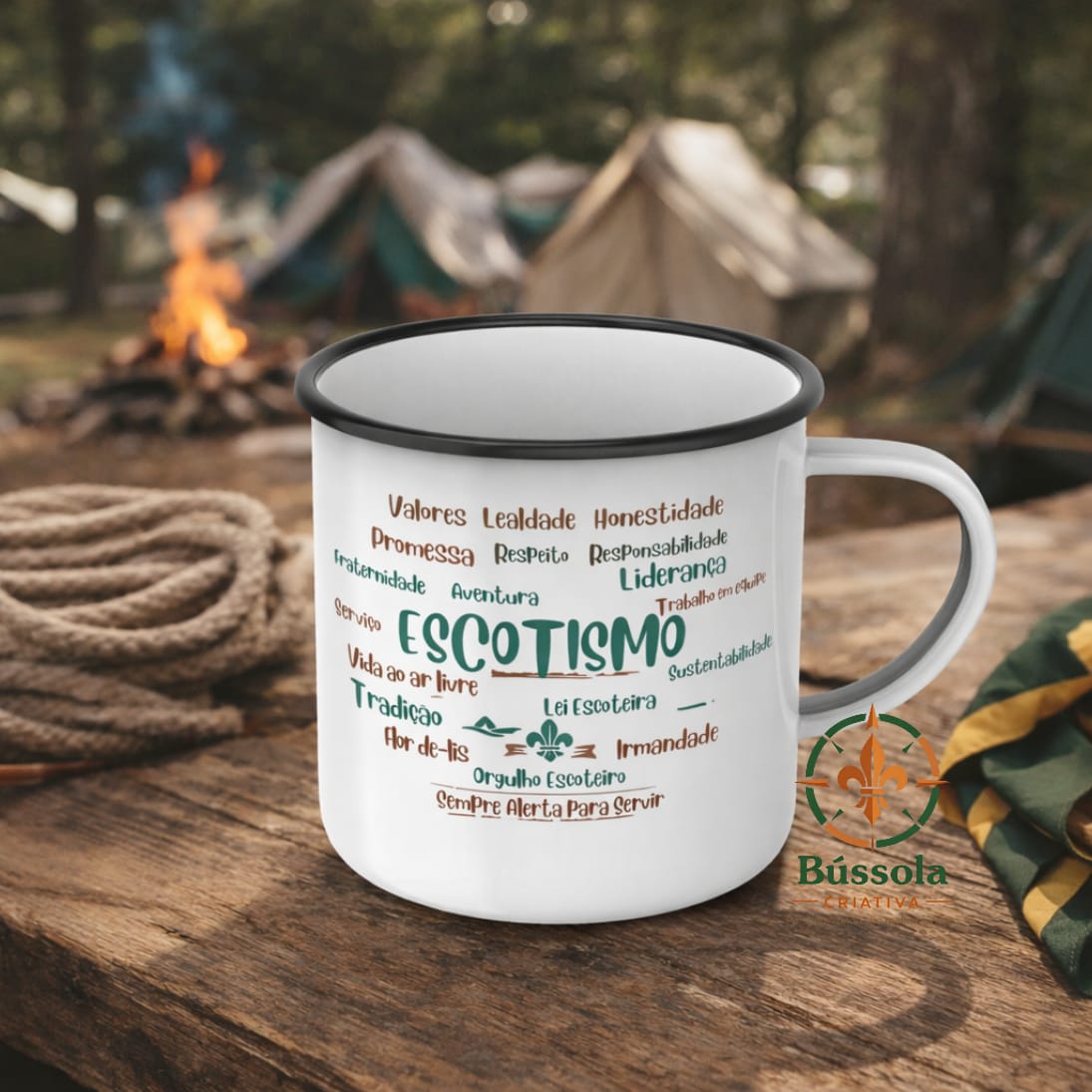 Caneca de Esmaltada Escotismo