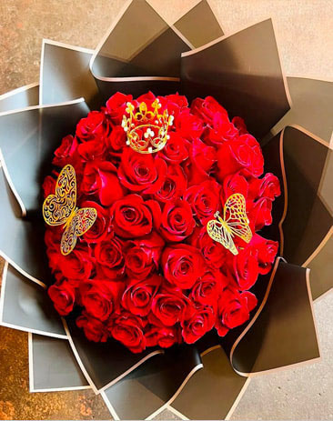 50 Premium Red Roses Bouquet