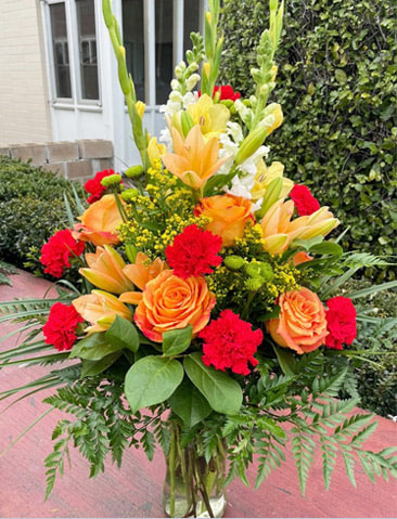 Vibrant Flowers Vase