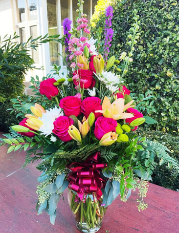 Bright Flower Ginger Vase 