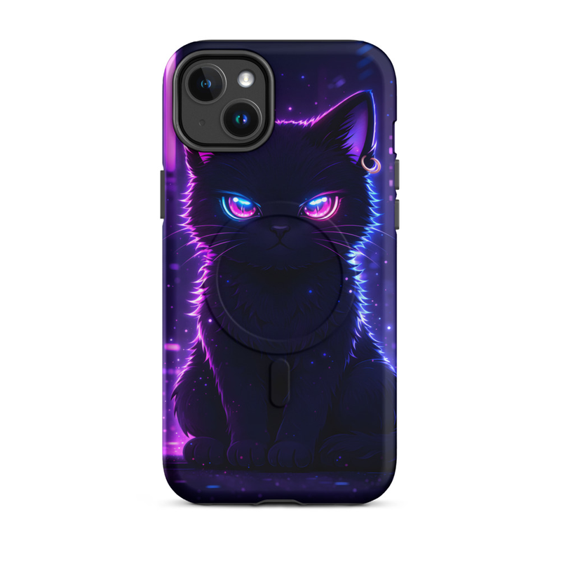 Neon Cat Glow Phone Case