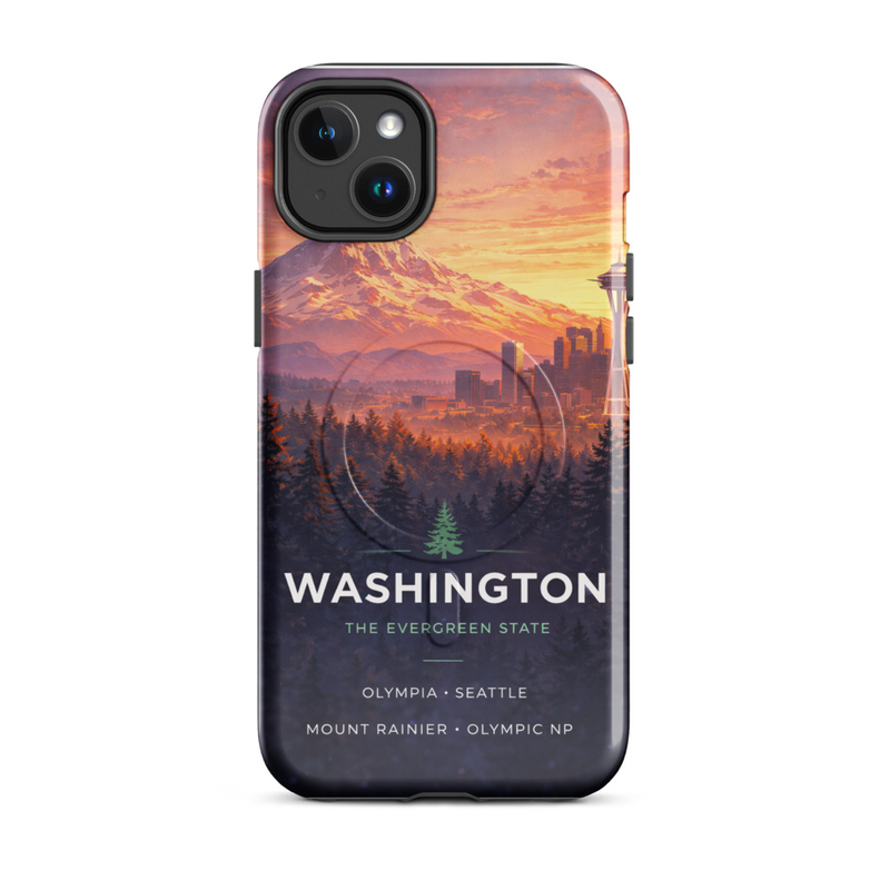 Washington State Illustrated Phone Case