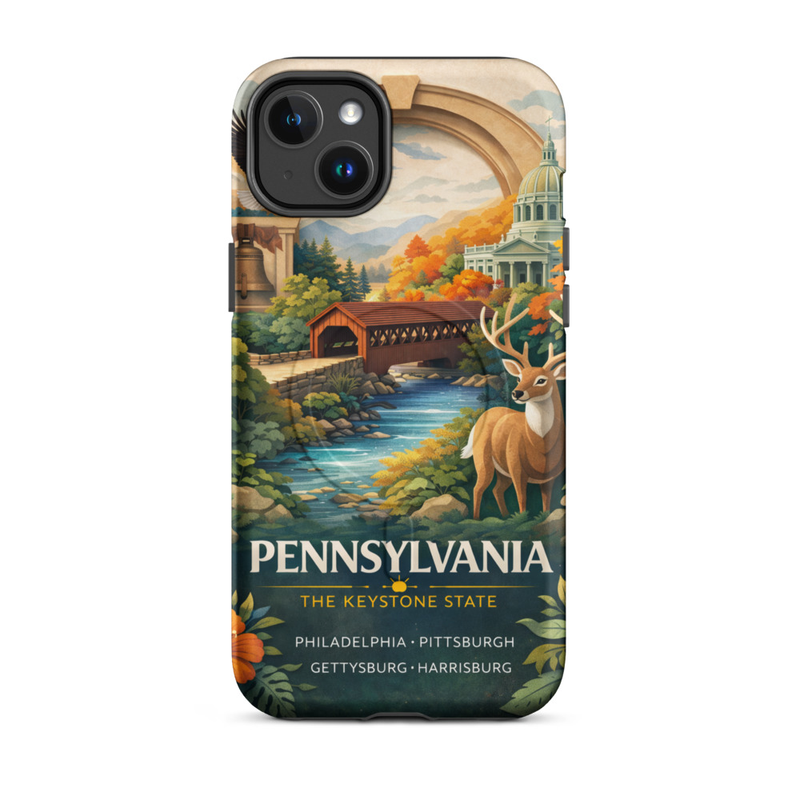 Pennsylvania Illustrated iPhone Case
