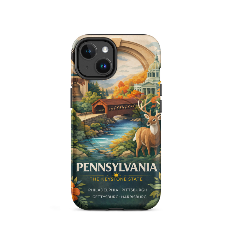 Pennsylvania Illustrated iPhone Case